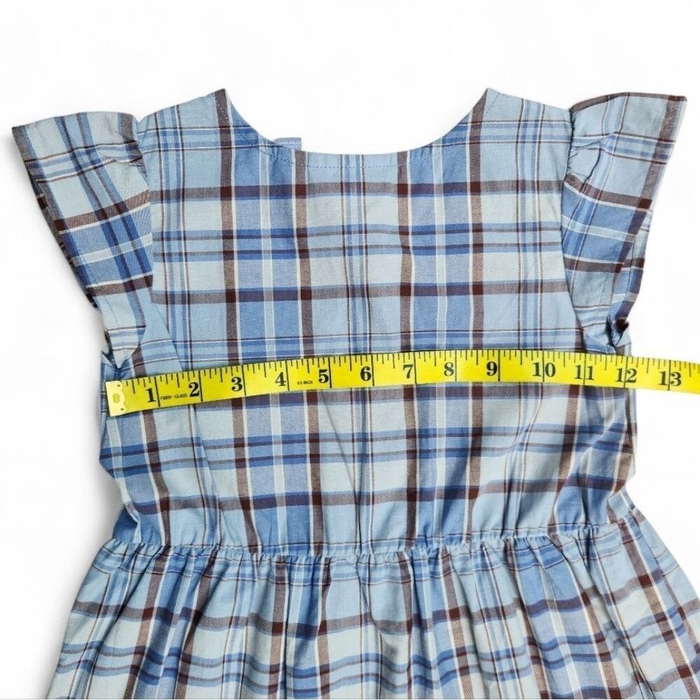 NWT! The Children's Place Girls Dress Monkey Blue Ruffle Sleeve And Hem Size 5/6 - Picture 6 of 10
